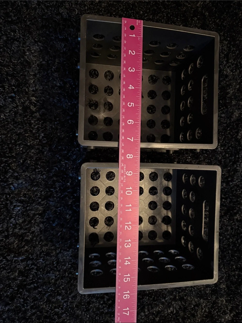 Set of 2 black organizer cube